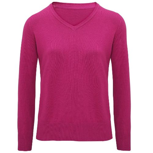 Asquith & Fox Women's Cotton Blend V-Neck Sweater Orchid Heather